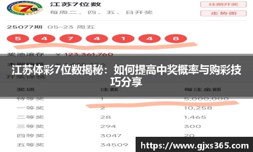江苏体彩7位数揭秘：如何提高中奖概率与购彩技巧分享
